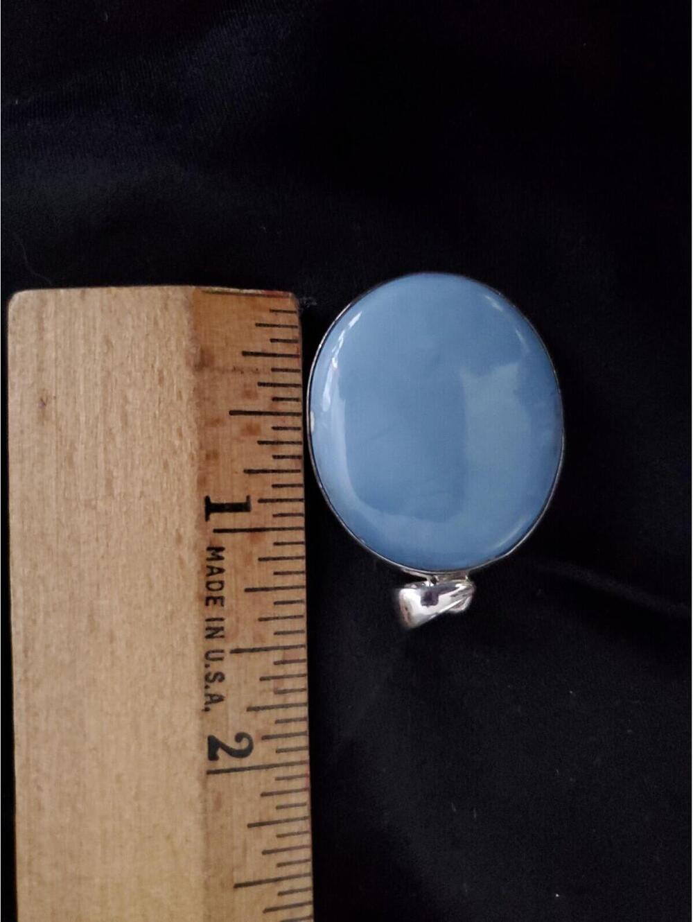Sterling Pendant With Blue Stone